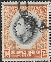 South West Africa 1937 Single English Coronation SG 99 Fine Used
