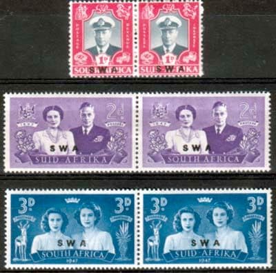 South West Africa 1947 Royal Visit Set Fine Mint