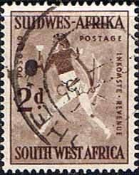 South West Africa 1954 SG 155 Rock Paintings White Lady Fine Used