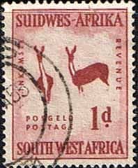 South West Africa 1960 SG 166 Rock Paintings Two Bucks Fine Used