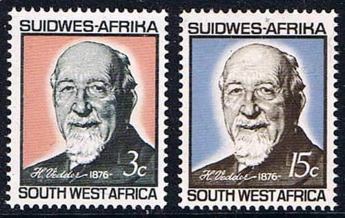 South West Africa 1966 SG 200 /1 Dr. H. Vedder Set Fine Mint