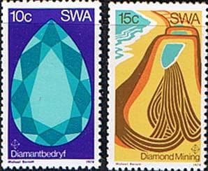 South West Africa 1974 Diamond Mining Set Fine Mint