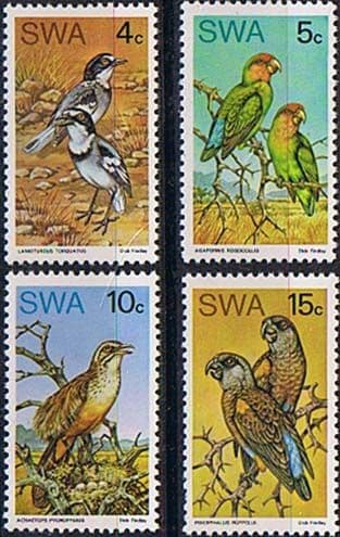 South West Africa 1974 Rare Birds Set Fine Mint