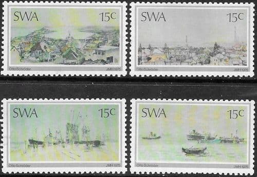South West Africa 1975 Otto Schroder Paintings Set Fine Mint