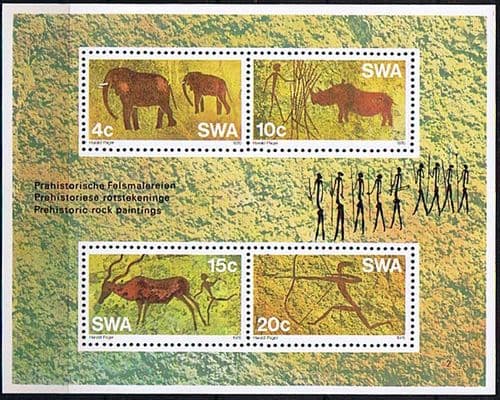 South West Africa 1976 Prehistoric Rock Paintings Miniature Sheet Fine Mint