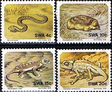 South West Africa 1978 Small Animals Reptiles Set Fine Mint
