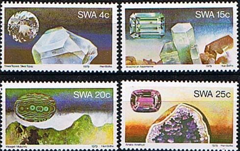 South West Africa 1979 Gemstones Set Fine Mint