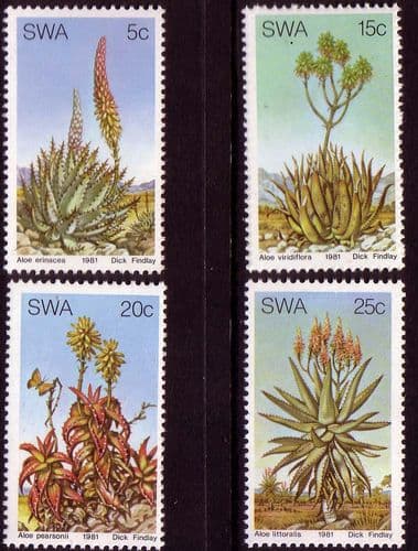 South West Africa 1981 Aloe Plants Set Fine Mint