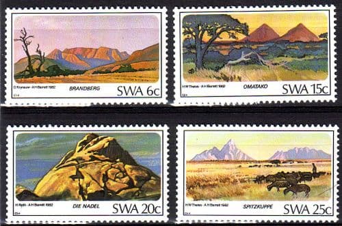 South West Africa 1982 Mountains Set Fine Mint