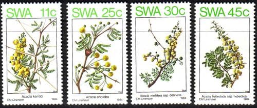 South West Africa 1984 Spring Flowers Set Fine Mint