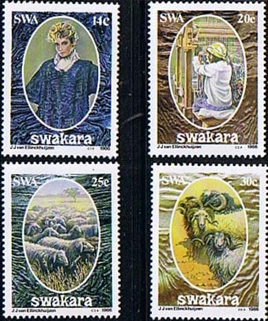 South West Africa 1986 Karakul Industry Set Fine Mint