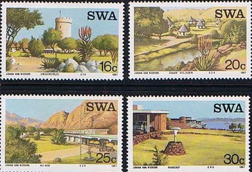 South West Africa 1987 Tourist Camps Set Fine Mint