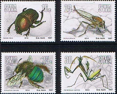 South West Africa 1987 Useful Insects Set Fine Mint