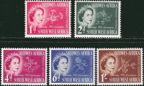 South West Africa Queen Elizabeth II 1953 Coronation Set Fine Mint