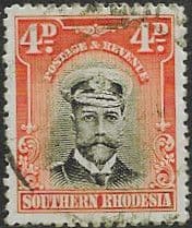 Southern Rhodesia 1924 SG 6 George V Head Fine Used
