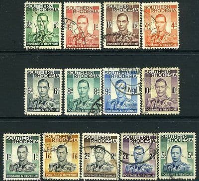 Southern Rhodesia 1937 George VI Head Set Fine Used