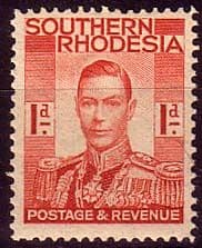 Southern Rhodesia 1937 George VI Head SG 41 Fine Mint