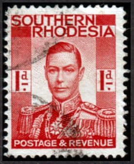 Southern Rhodesia 1937 George VI Head SG 41 Fine Used