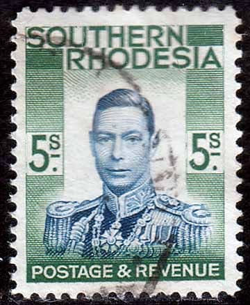 Southern Rhodesia 1937 George VI Head SG 52 Fine Used