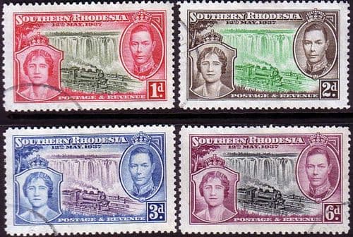 Southern Rhodesia 1937 King George VI Coronation Set Fine Used
