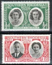 Southern Rhodesia 1947 Royal Visit Set Fine Mint