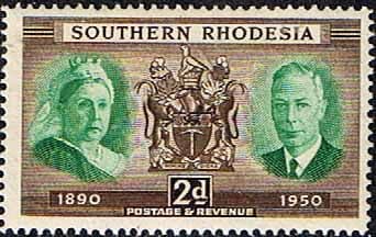 Southern Rhodesia 1950 Diamond Jubilee Fine Mint