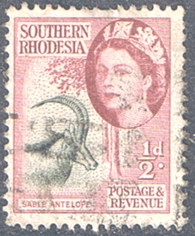 Southern Rhodesia 1953 QE II SG 78 Antelope Fine Used