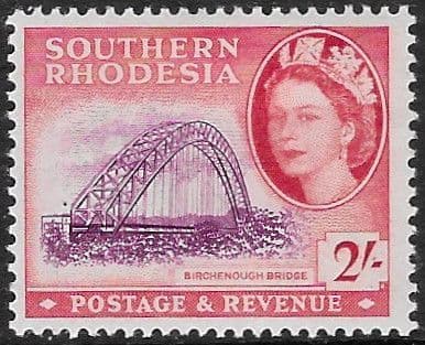 Southern Rhodesia 1953 QE II SG 87 Birchenough Bridge Fine Mint