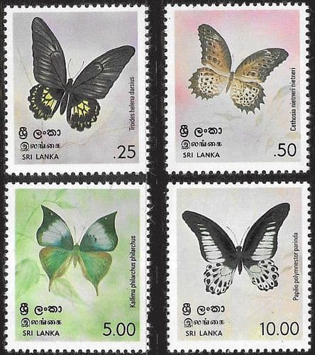 Sri Lanka 1978 Butterflies Set Fine Mint