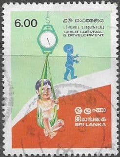 Sri Lanka 1985 UNICEF Child Survival and Development SG 904 Fine Used