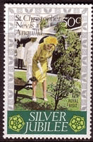 St Christopher 1977 Royal Silver Jubilee SG 367 Fine Mint