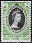 St Christopher Nevis Anguilla 1953 Queen Elizabeth II Coronation Fine Mint