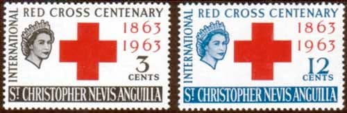 St Christopher Nevis Anguilla 1963 Red Cross Centenary Set Fine Mint