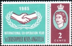 St Christopher Nevis Anguilla 1965 International Co-operation Year SG 149 Fine Mint