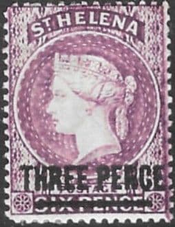 St Helena 1864 Queen Victoria Surcharged SG 41 Fine Mint