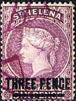 St Helena 1868 Queen Victoria Surcharged SG 11 Fine Used