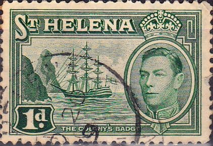 St Helena 1938 Colonys Badge Ship SG 132 Used