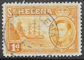 St Helena 1938 Colonys Badge Ship SG 132a Fine Used