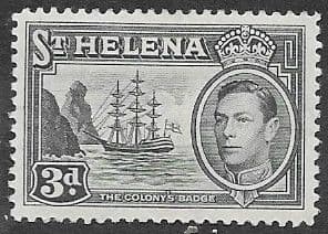 St Helena 1938 Colonys Badge Ship SG 135a Fine Mint