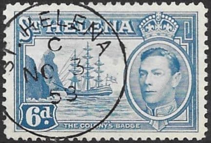 St Helena 1938 Colonys Badge Ship SG 136 Fine Used