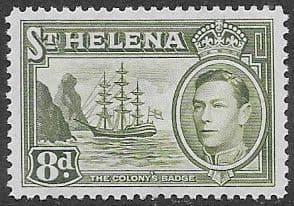 St Helena 1938 Colonys Badge Ship SG 136a Fine Mint