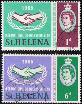 St Helena 1965 International Co-operation Year Set Fine Used
