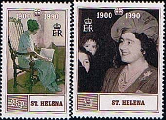 St Helena 1990 Queen Mother 90th Birthday Set Fine Mint