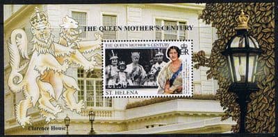St Helena 1999 Queen Mother Century Miniature Sheet Fine Mint