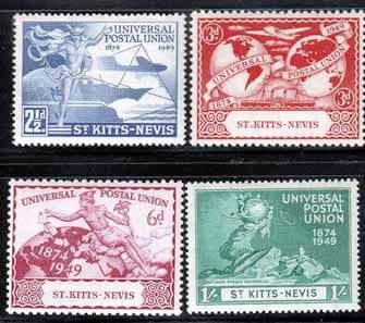 St Kitts - Nevis 1949 Universal Postal Union Set Fine Mint