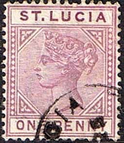St Lucia 1891 Queen Victoria SG 44 Fine Used