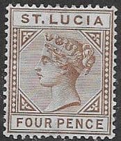 St Lucia 1891 Queen Victoria SG 48 Fine Mint