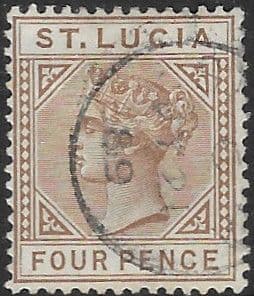 St Lucia 1891 Queen Victoria SG 48 Fine Used