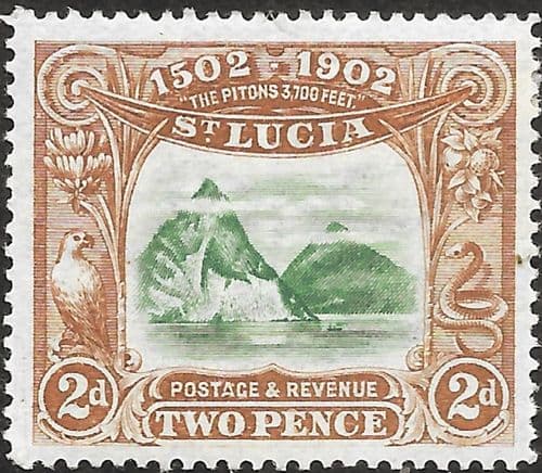 St Lucia 1902 Discovery Columbus SG 63 Fine Mint