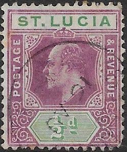 St Lucia 1902 Edward VII SG 58 Fine Used